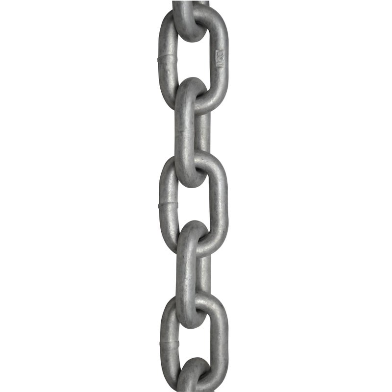 KingChain 559881 1/4-inch x 25 ft. Galvanized Steel Proof Tested Coil Chain with 1300 lb. Safe Working Load, Grade 30, General Purpose Chain - Image 1
